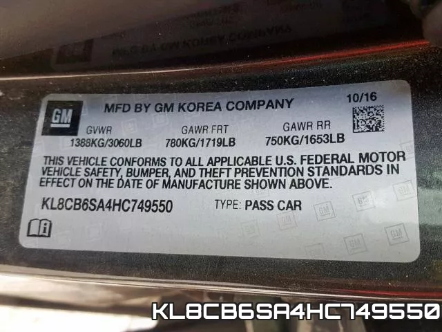 KL8CB6SA4HC749550 фото 2