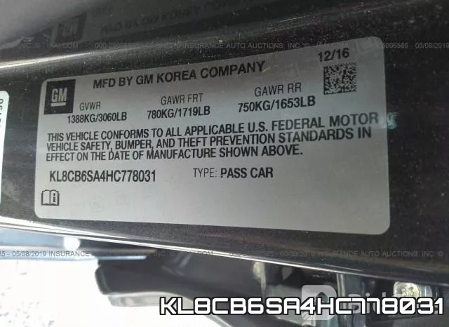 KL8CB6SA4HC778031 фото 10