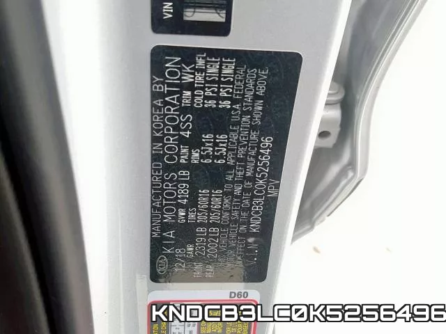 KNDCB3LC0K5256496 фото 2