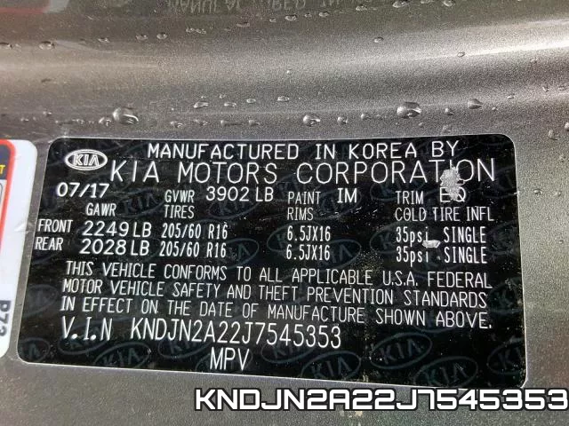 KNDJN2A22J7545353 фото 2