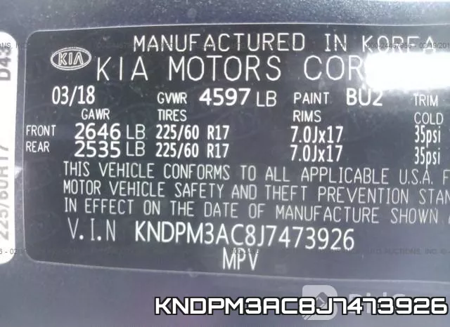 KNDPM3AC8J7473926 фото 9