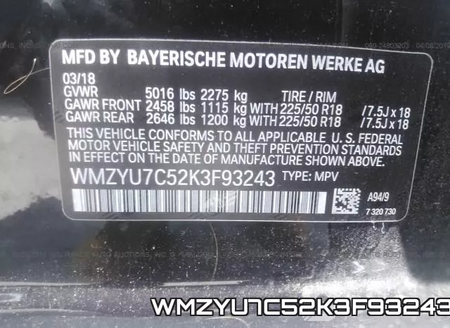 WMZYU7C52K3F93243 фото 10
