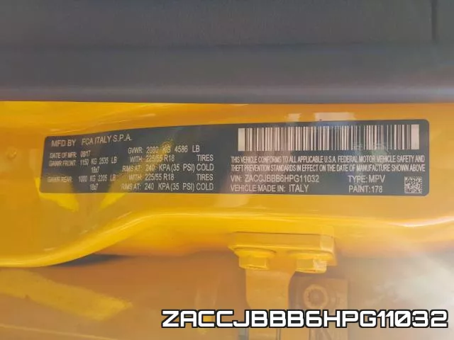 ZACCJBBB6HPG11032 фото 2