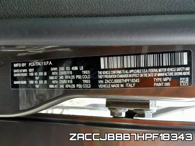 ZACCJBBB7HPF18343 фото 2
