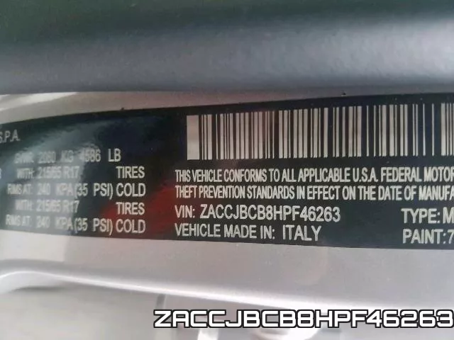 ZACCJBCB8HPF46263 фото 2