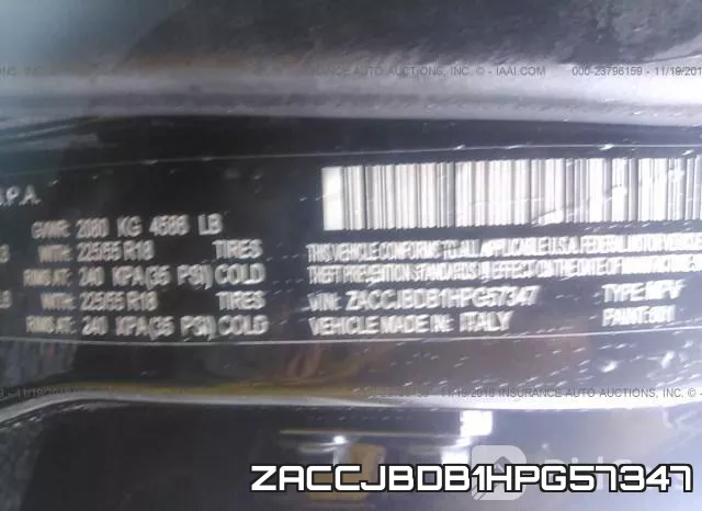 ZACCJBDB1HPG57347 фото 10