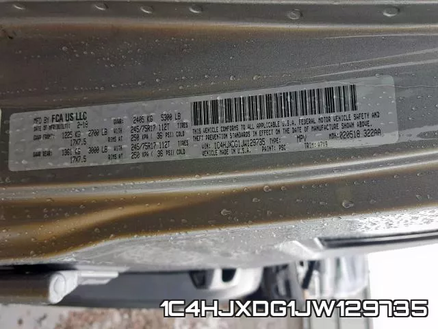 1C4HJXDG1JW129735 фото 2