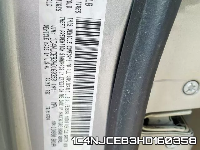1C4NJCEB3HD160358 фото 2