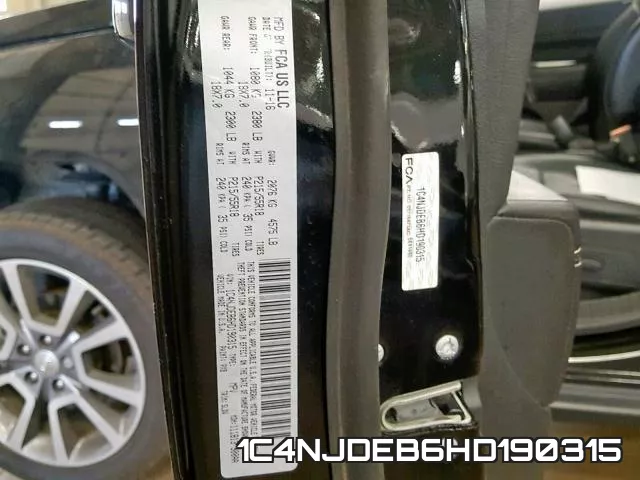 1C4NJDEB6HD190315 фото 2
