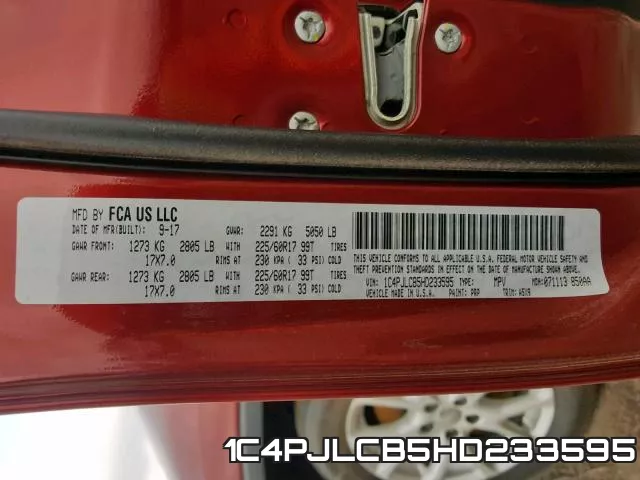 1C4PJLCB5HD233595 фото 2