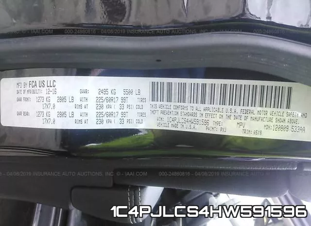 1C4PJLCS4HW591596 фото 9