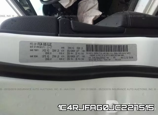 1C4RJFAG0JC227515 фото 10