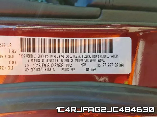 1C4RJFAG2JC484630 фото 2
