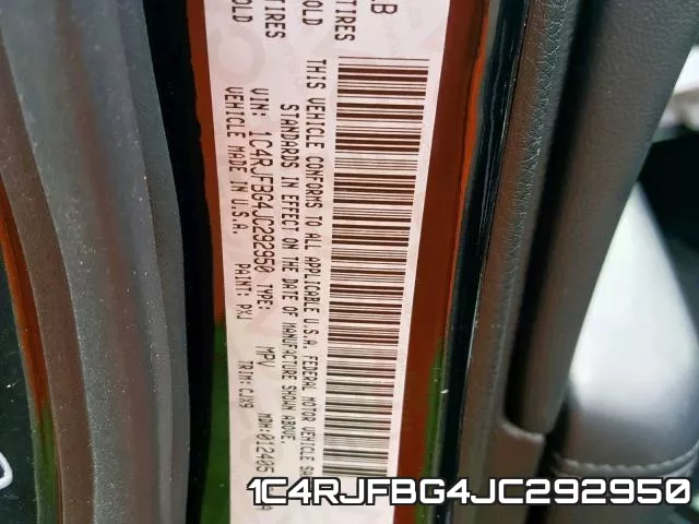 1C4RJFBG4JC292950 фото 2