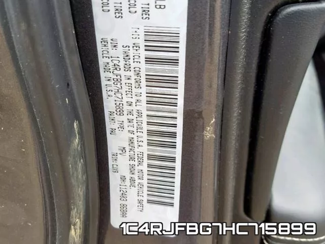 1C4RJFBG7HC715899 фото 2