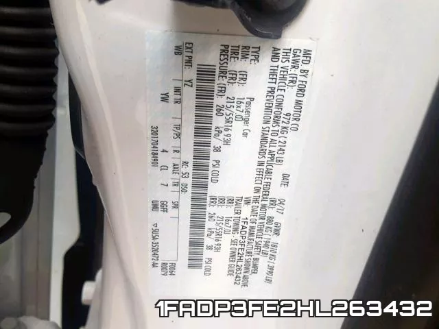 1FADP3FE2HL263432 фото 2
