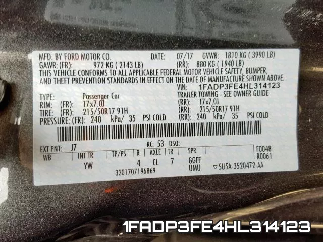 1FADP3FE4HL314123 фото 2