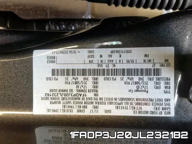 1FADP3J20JL232182 фото 2