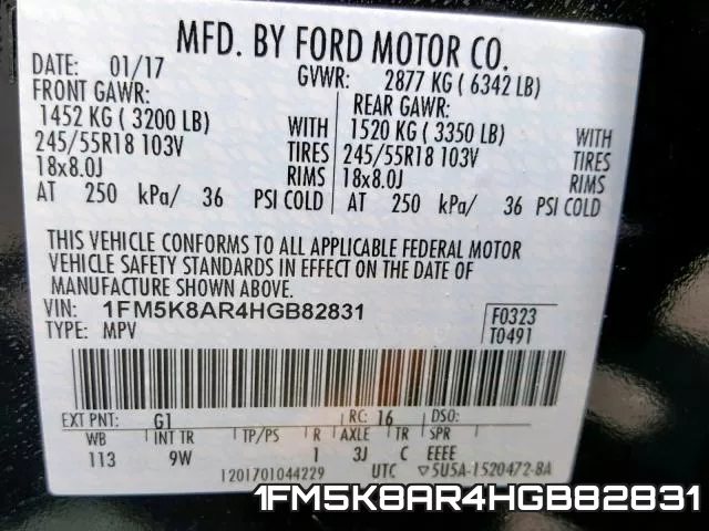 1FM5K8AR4HGB82831 фото 2