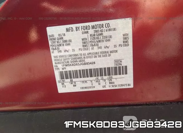 1FM5K8D83JGB83428 фото 10