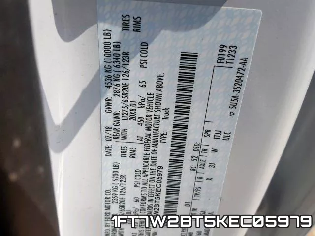 1FT7W2BT5KEC05979 фото 2