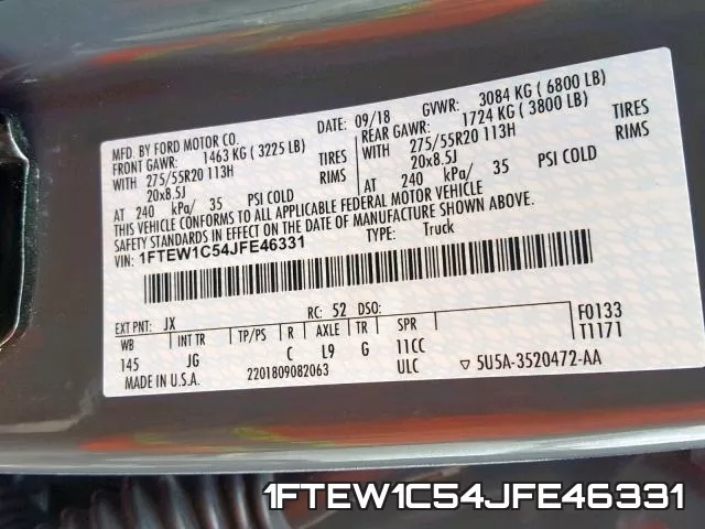 1FTEW1C54JFE46331 фото 2