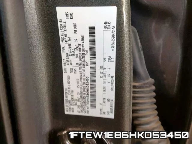 1FTEW1E86HKD53450 фото 2