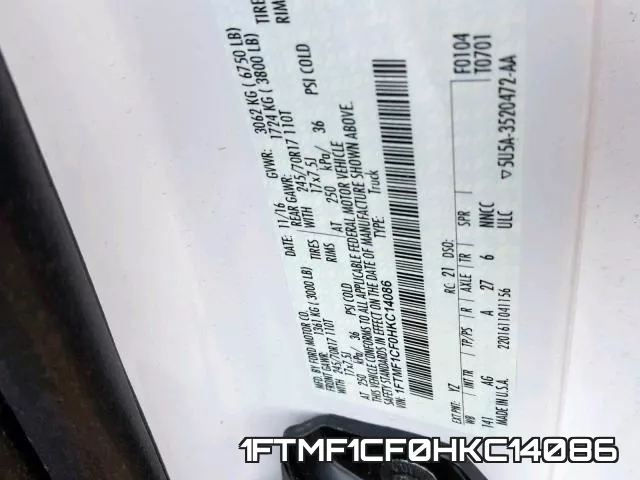 1FTMF1CF0HKC14086 фото 2