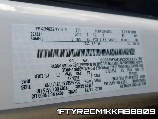1FTYR2CM1KKA88809 фото 2