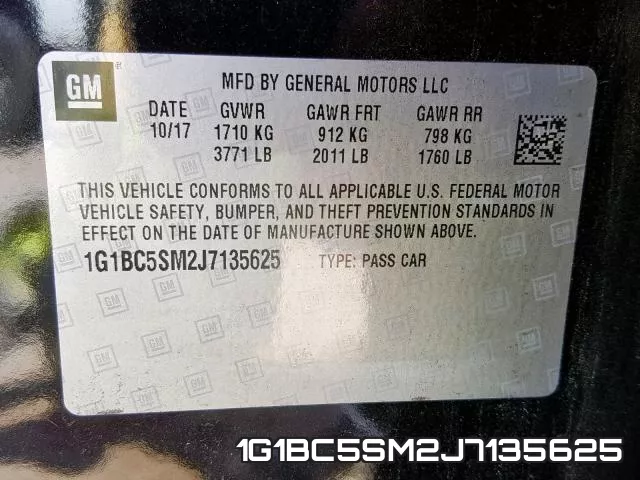 1G1BC5SM2J7135625 фото 2