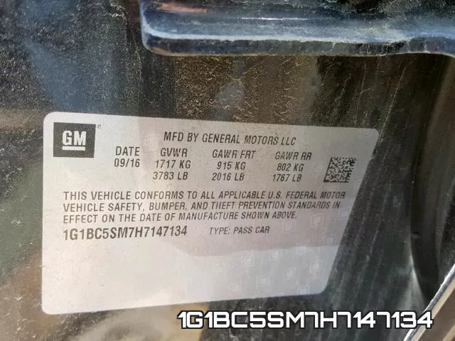 1G1BC5SM7H7147134 фото 2