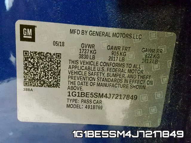 1G1BE5SM4J7217849 фото 2