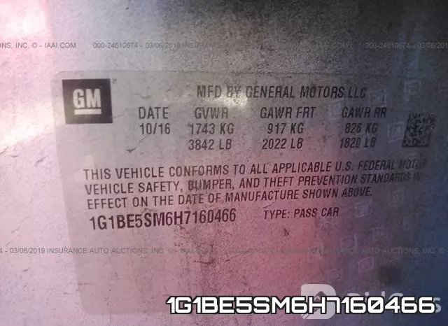 1G1BE5SM6H7160466 фото 10