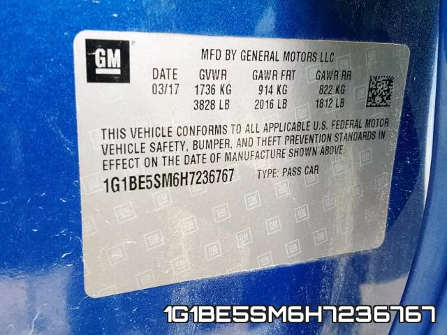 1G1BE5SM6H7236767 фото 2