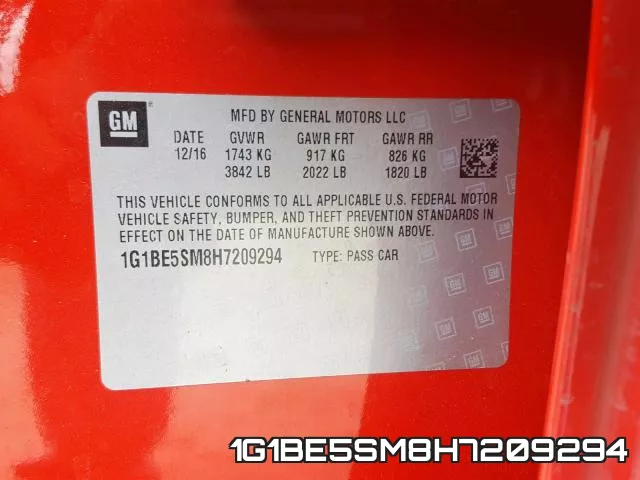 1G1BE5SM8H7209294 фото 2