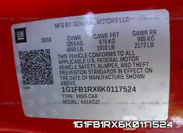 1G1FB1RX6K0117524 фото 10
