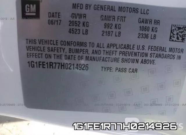 1G1FE1R77H0214926 фото 10