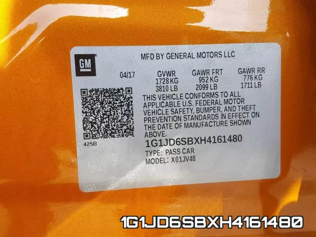 1G1JD6SBXH4161480 фото 2