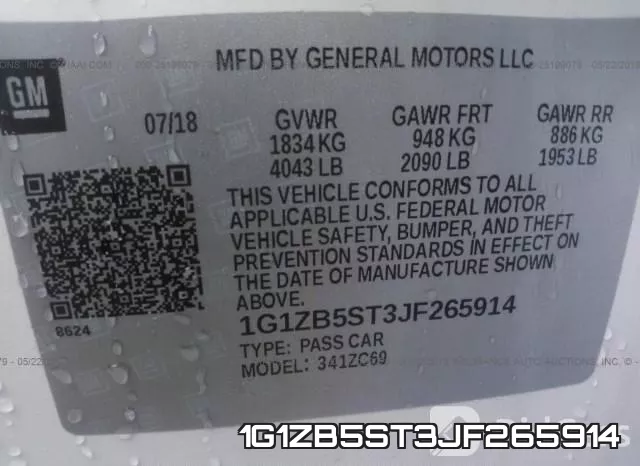 1G1ZB5ST3JF265914 фото 10