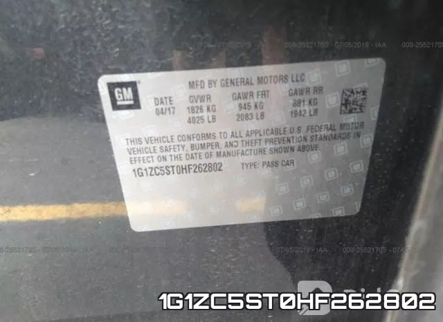 1G1ZC5ST0HF262802 фото 10