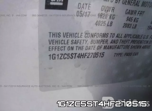 1G1ZC5ST4HF270515 фото 10