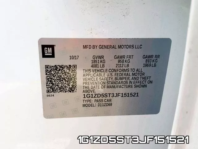 1G1ZD5ST3JF151521 фото 2