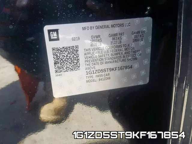 1G1ZD5ST9KF167854 фото 2