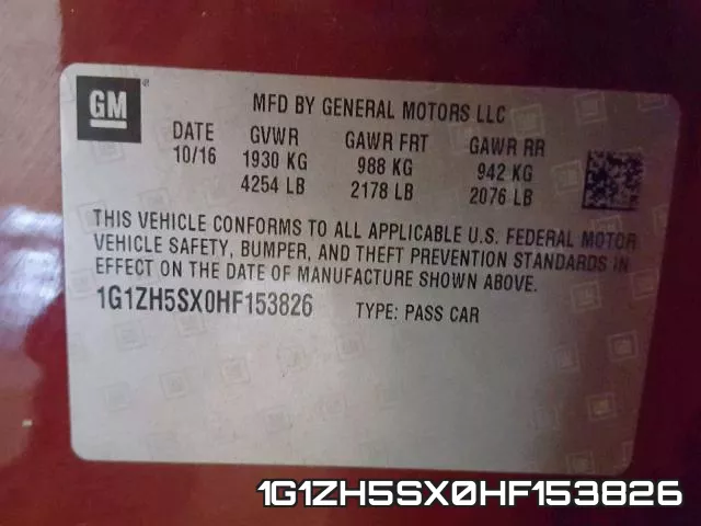 1G1ZH5SX0HF153826 фото 2