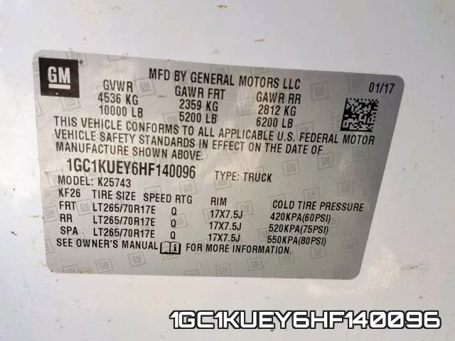 1GC1KUEY6HF140096 фото 2