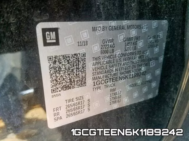 1GCGTEEN6K1189242 фото 2
