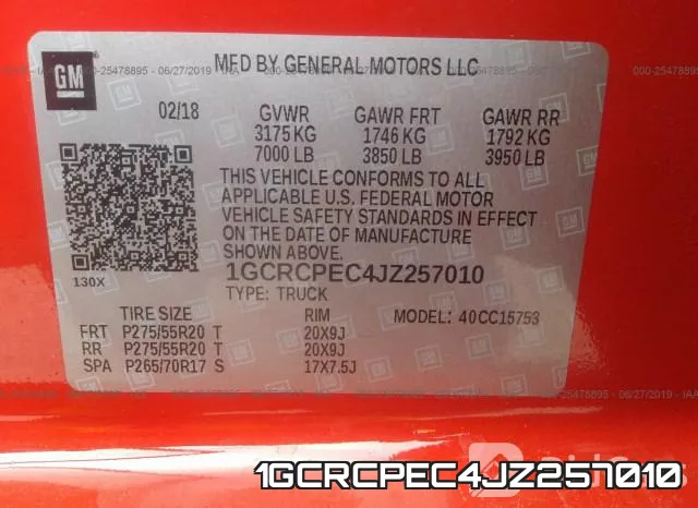 1GCRCPEC4JZ257010 фото 10