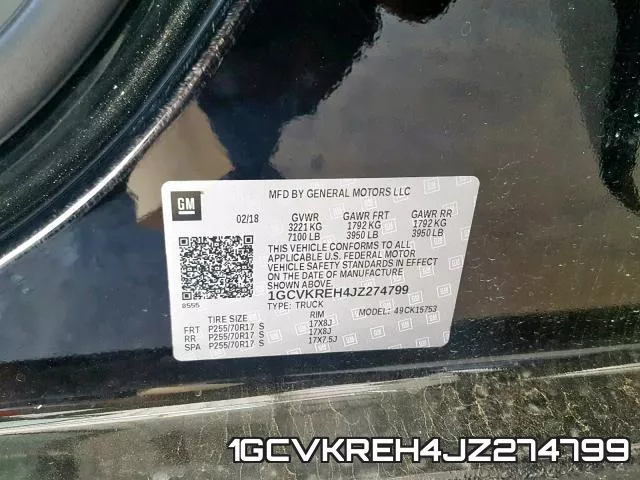 1GCVKREH4JZ274799 фото 2