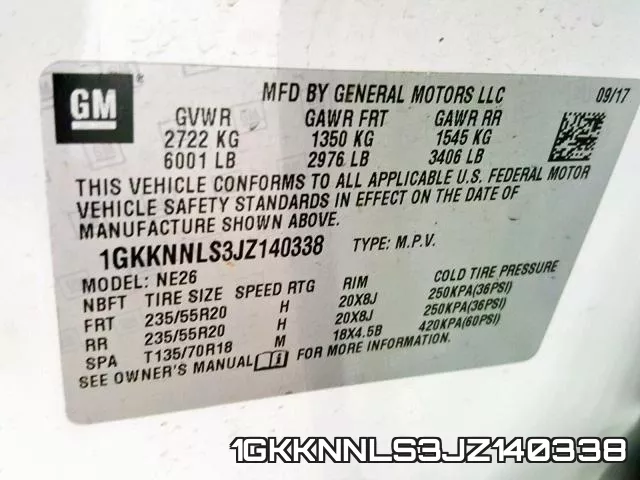 1GKKNNLS3JZ140338 фото 2
