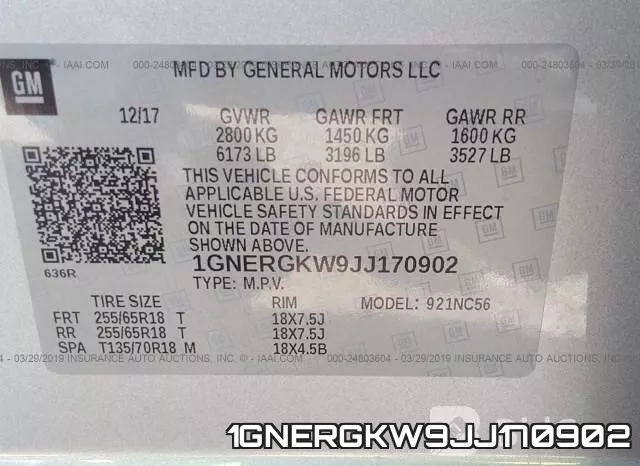 1GNERGKW9JJ170902 фото 10